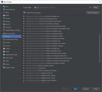 Create a Maven Project from an Archetype in IntelliJ IDEA